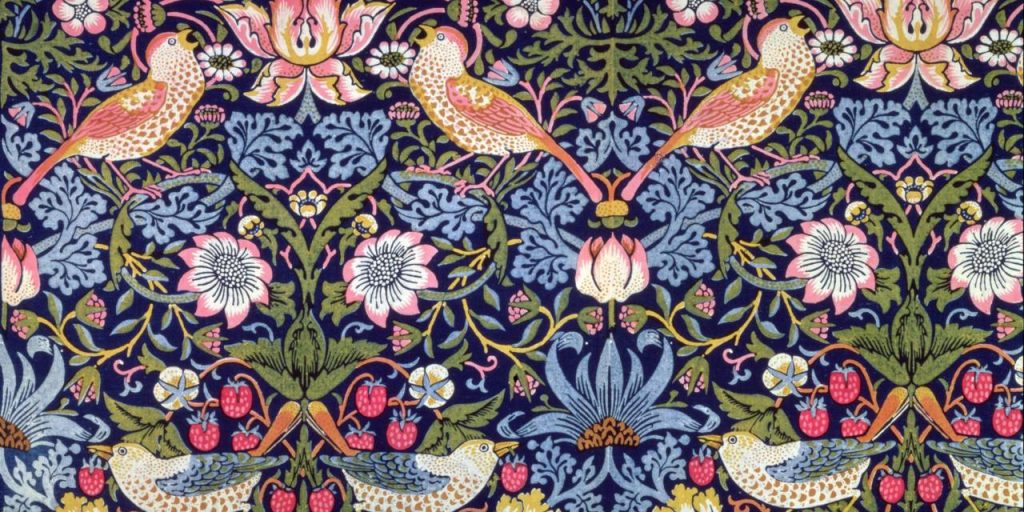 Morris’s Strawberry Thief remains one of his most popular designs today