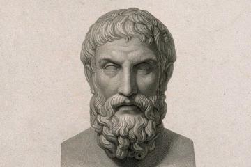 Epicurus._Line_engraving_by_F._Copparoli_after_N._Vanni._Wellcome_V0006501_1280