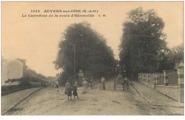 carte-postale-ancienne-95-auvers-sur-oise-carrefour-de-la-route-d-herouville-edition-malcuit
