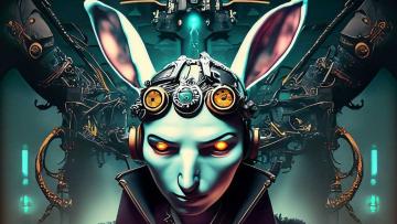 Steam Punk Bad Bunny 4 - created with Adobe Firefly by H-Ray Heine